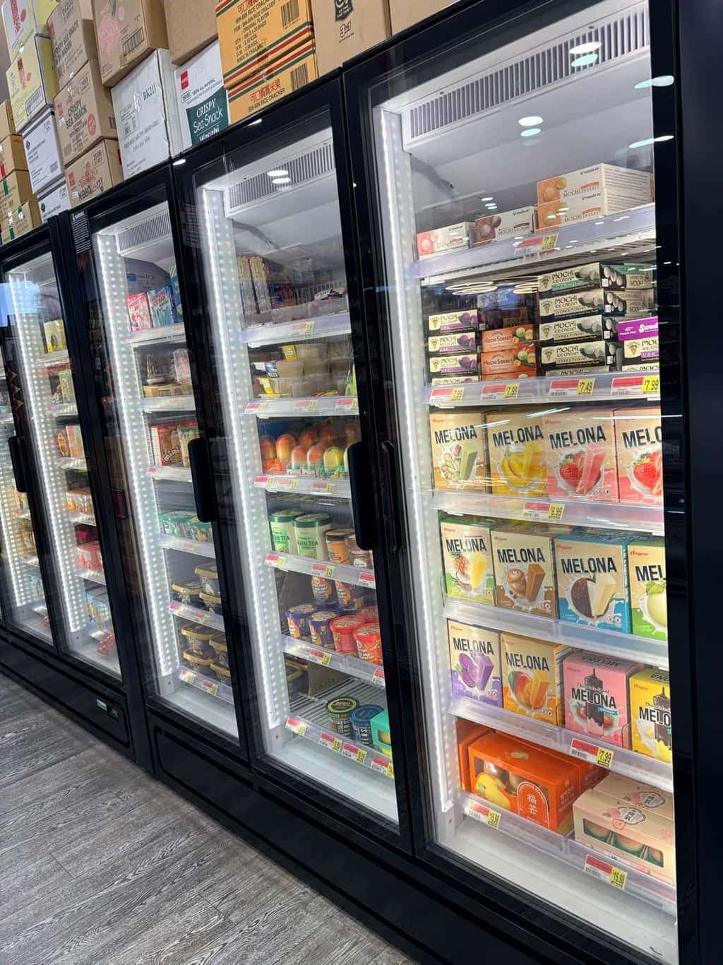 Frozen-food department at Asian Market Escondido