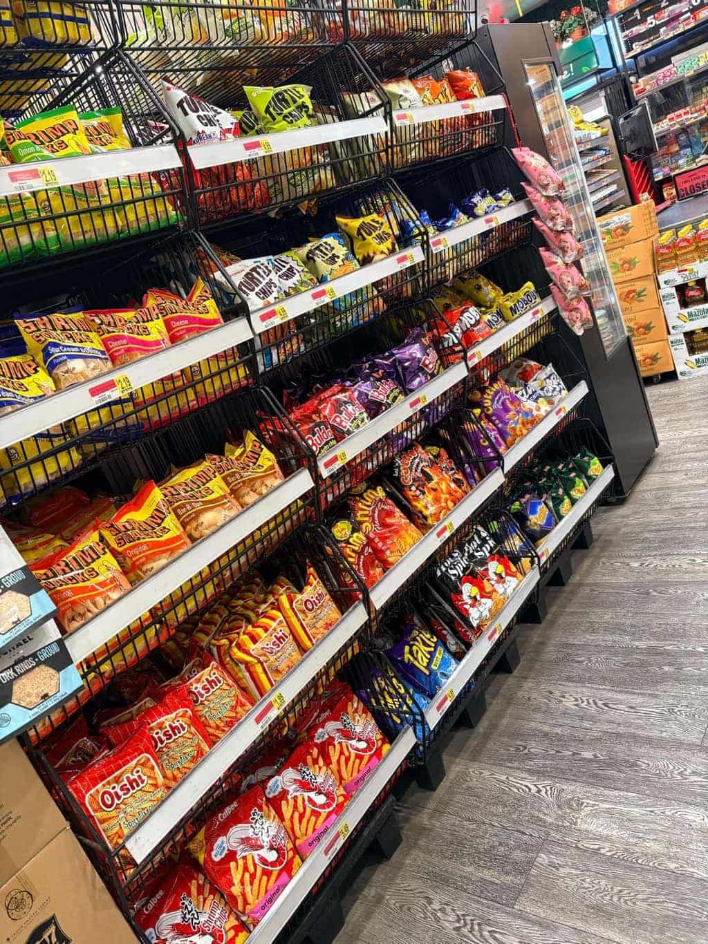 Large variety of international chips at Asian Market Escondido