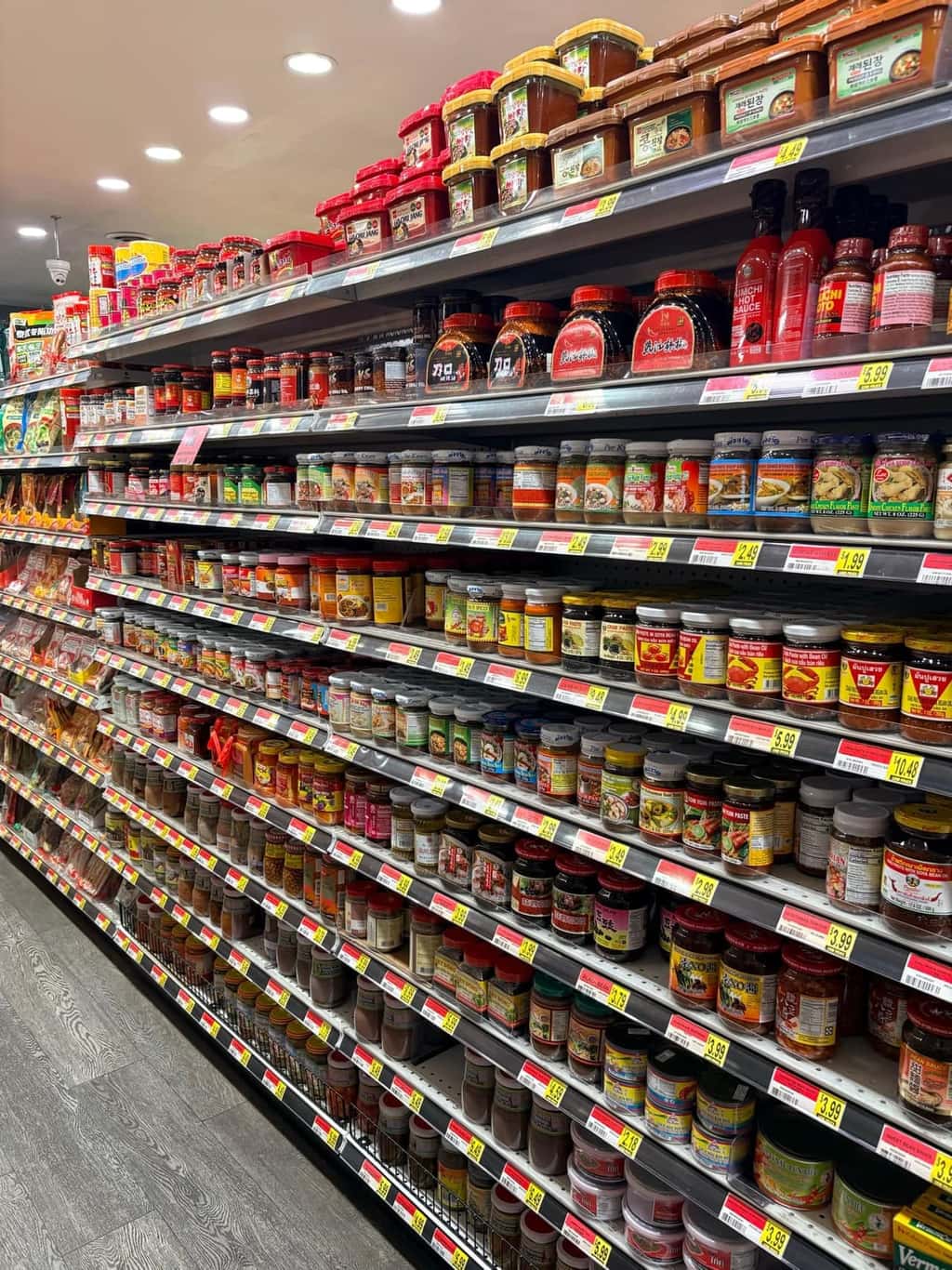 Selection of Thai and Lao curry pastes at Asian Market Escondido