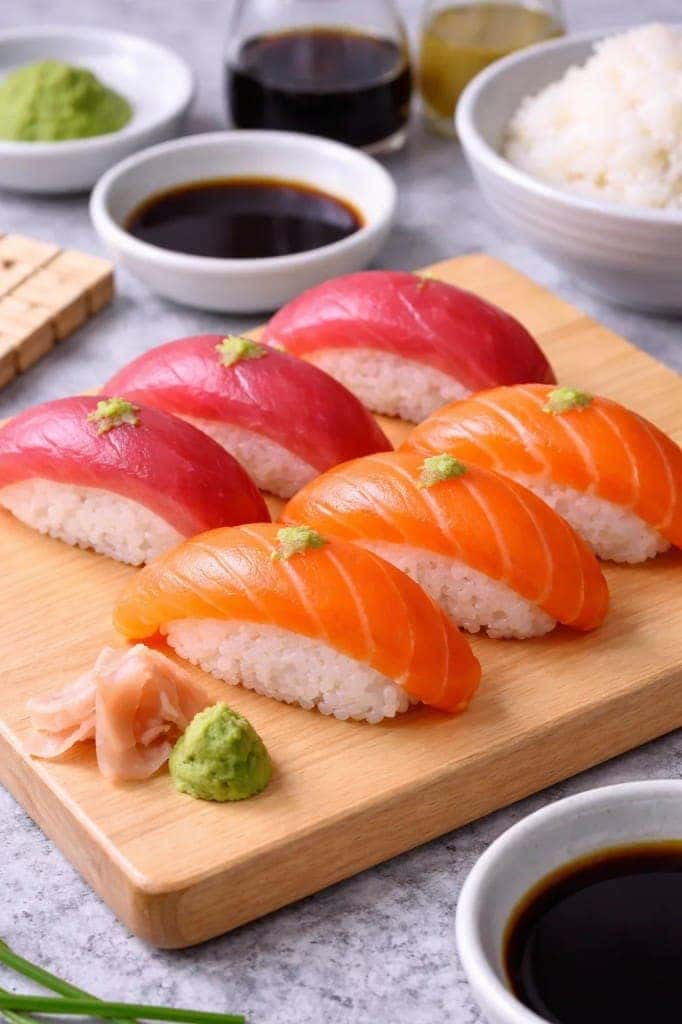 Traditional Japanese Nigiri Sushi